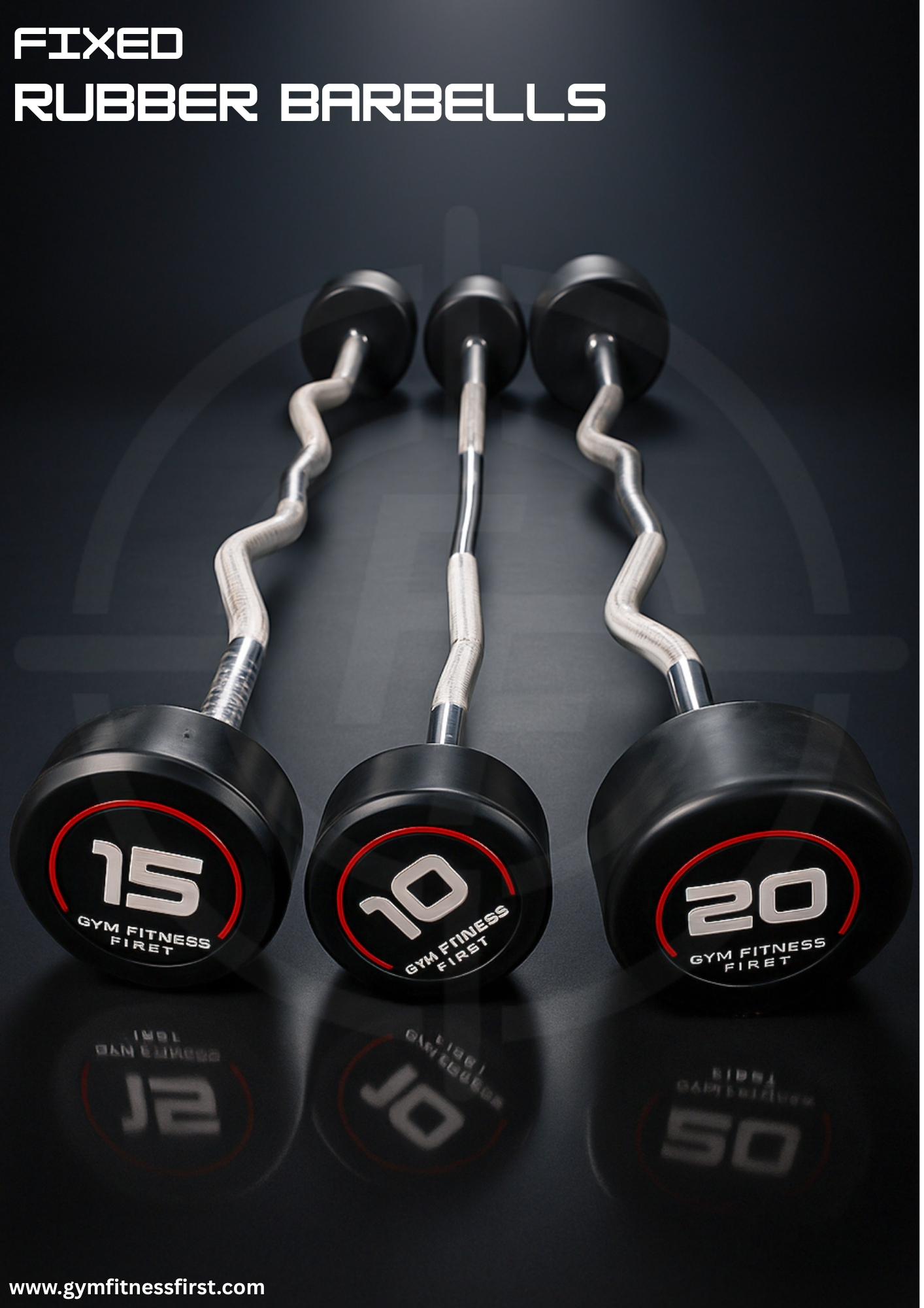FIXED RUBBER BARBELLS